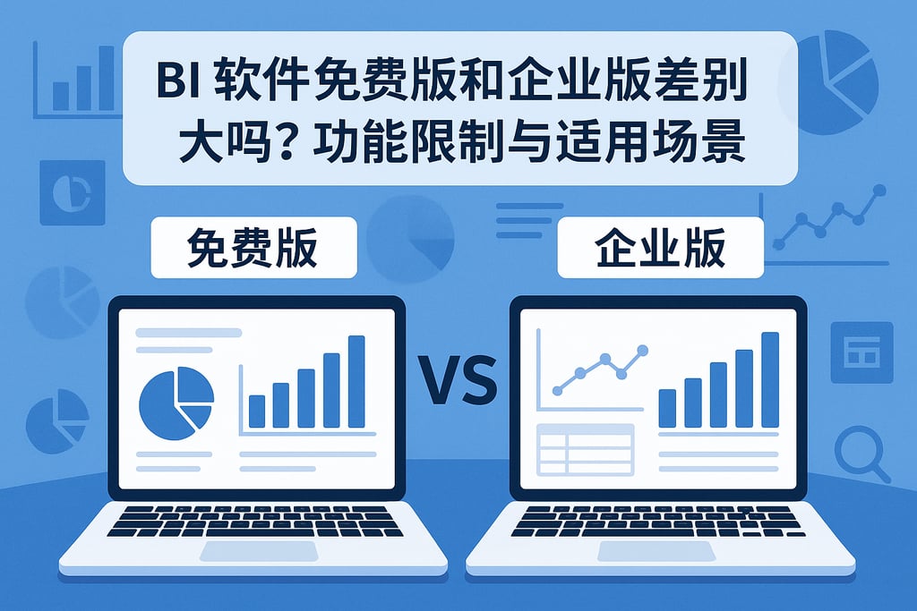 BI软件免费版和企业版差别大吗？功能限制与适用场景"